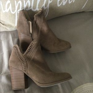 Laser cut ladies booties